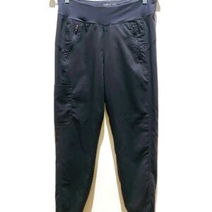 Purple Label Yoga by Healing Hands size XS STRETCH 6-pockets Jogger Cargo Scrubs